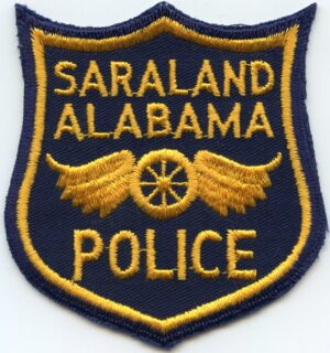 Saraland Alabama gold letters Vintage Police Patch
