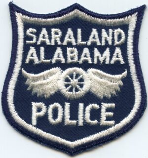 Saraland Alabama white letters Vintage Police Patch