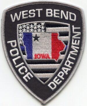 West Bend Iowa Police Patch