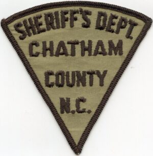 Chatham County NC Vintage Sheriff Patch