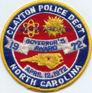 Clayton NC Vintage Police Patch