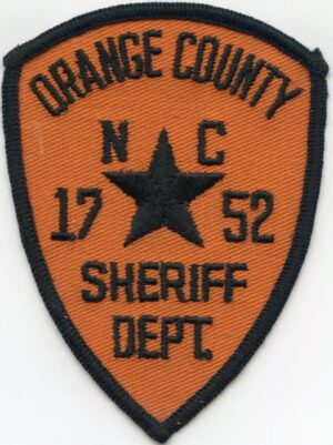 Orange County NC Vintage Sheriff Patch