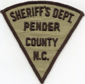 Pender County NC Sheriff Patch