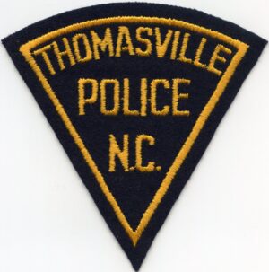 Thomasville NC felt Vintage Police Patch