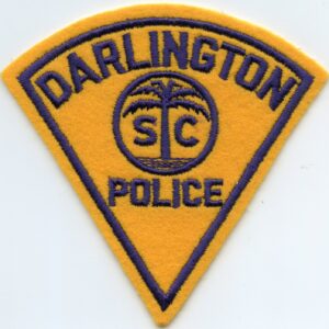 Darlington SC Police Patch Vintage - Triangle Felt Front (NOS)