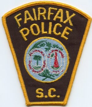 Fairfax South Carolina Vintage Police Patch