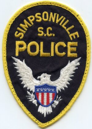 Simpsonville SC Old Eagle Police Patch