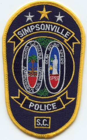 Simpsonville SC State Seal Police Patch