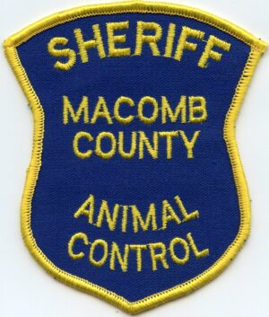 Macomb County Michigan Sheriff Animal Control Patch