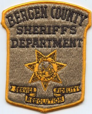 Bergen County New Jersey Sheriff Patch
