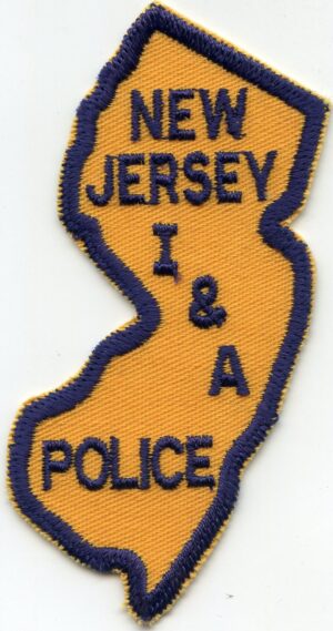 New Jersey I&A State Shaped Police Patch